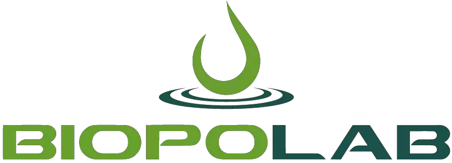 Logotipo verde claro con verde oscuro, del laboratorio BIPOLAB o BIOPOLIMEROS INDUSTRIALES S.A.S